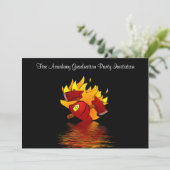 Fire Academy Graduy Party Invitation Fireman Kaart (Staand voorkant)