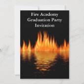 Fire Academy Graduy Party Invitation Fireman Kaart (Voorkant)