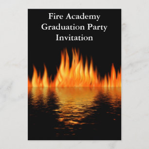 Fire Academy Graduy Party Invitation Fireman Kaart
