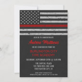 Fire Academy Thin Red Line Firefighter Afstuderen Kaart (Voorkant)