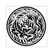 Fire Ademende Dragon Rubber Stamp Rubberstempel (Afrduk)