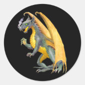 Fire Ademende Dragon Sticker (Voorkant)