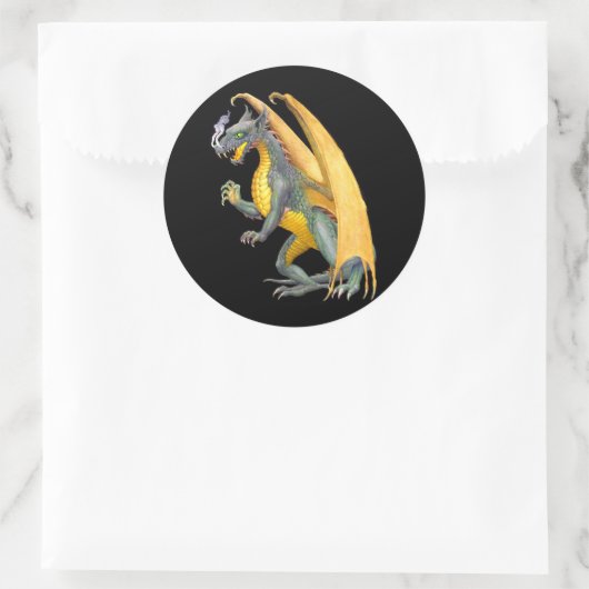 Fire Ademende Dragon Sticker (Tas)