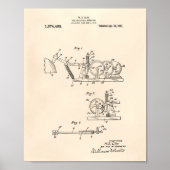 Fire Alarm Bell 1921 Patent Art - Old Peper Poster (Voorkant)
