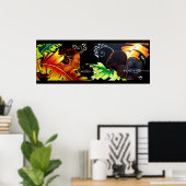 Fire and Bliss - Miami Glass Block Poster (Thuiskantoor)