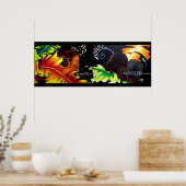 Fire and Bliss - Miami Glass Block Poster (Keuken)