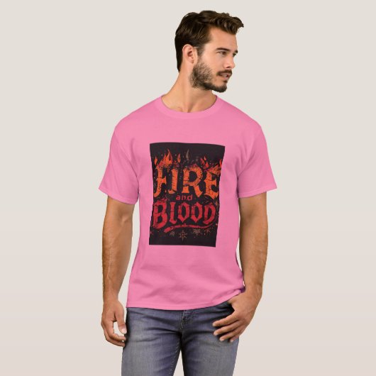 Fire and Blood Graphic T-Shirt (Voorkant volledig)