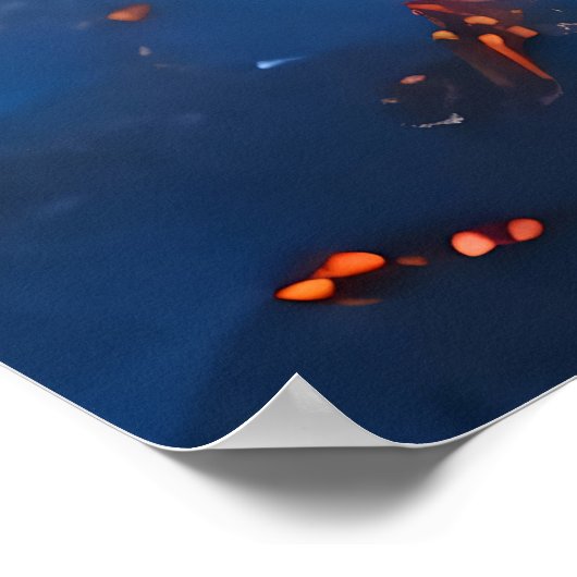 Fire and Blue Abstraction Poster (Hoek)