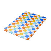 Fire and ice checkerboard pattern badmat (Gekanteld)