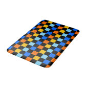 Fire and ice checkerboard pattern badmat (Gekanteld)