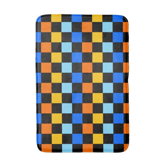 Fire and ice checkerboard pattern badmat (Voorkant Verticaal)