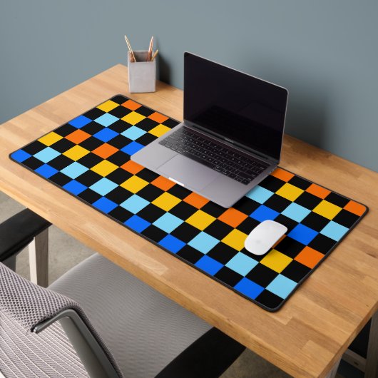 Fire and ice checkerboard pattern bureaumat (Kantoor 2)