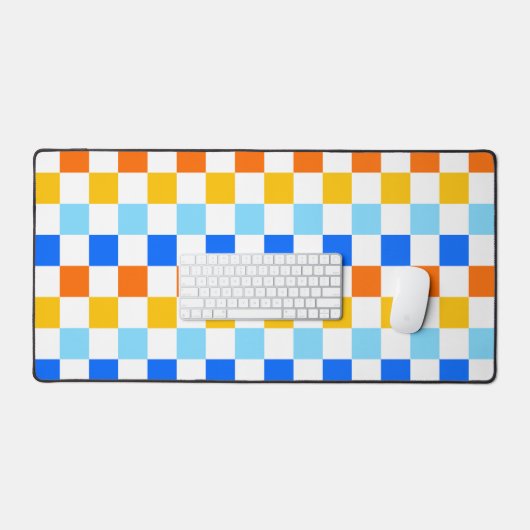 Fire and ice checkerboard pattern bureaumat (Keyboard & Muis)