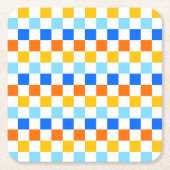 Fire and ice checkerboard pattern kartonnen onderzetters (Voorkant)