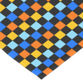 Fire and ice checkerboard pattern korte tafelloper (Hoek)
