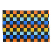 Fire and ice checkerboard pattern kussensloop (Achterkant-Rechts)