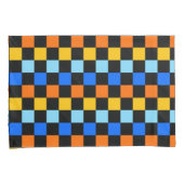 Fire and ice checkerboard pattern kussensloop (Voorkant-Rechts)