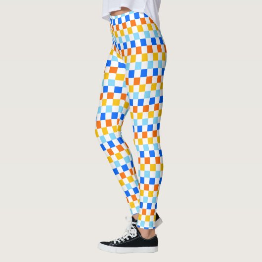 Fire and ice checkerboard pattern leggings (Links)