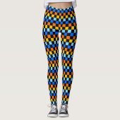 Fire and ice checkerboard pattern leggings (Voorkant)