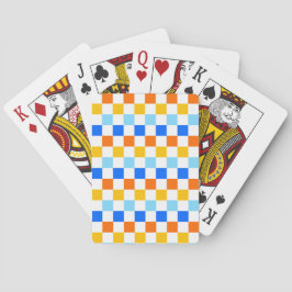 Fire and ice checkerboard pattern pokerkaarten
