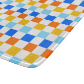 Fire and ice checkerboard pattern snijplank (Hoek)