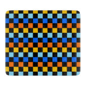 Fire and ice checkerboard pattern snijplank (Voorkant)