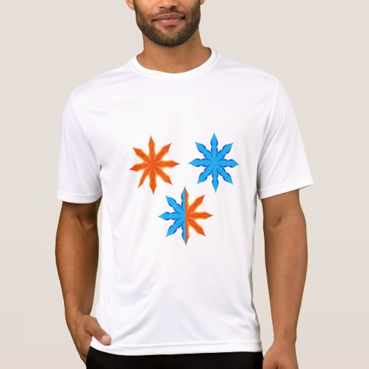 Fire and Ice Eight Point Stars T-shirt (Voorkant)