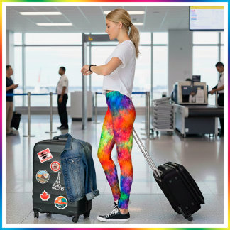 [Fire and Ice] Helder Gewaagde Regenboog Tie-Dye Leggings