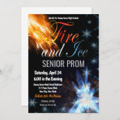 Fire and Ice Prom High School Dance Uitnodiging (Voorkant / Achterkant)