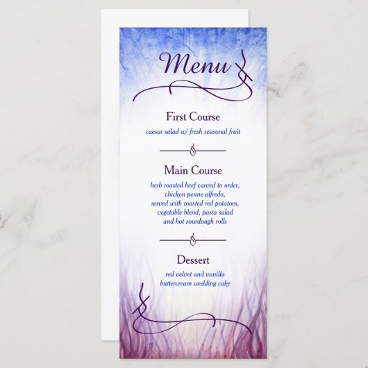 Fire and Ice Theme Custom Menu - Waterverf (Voorkant / Achterkant)