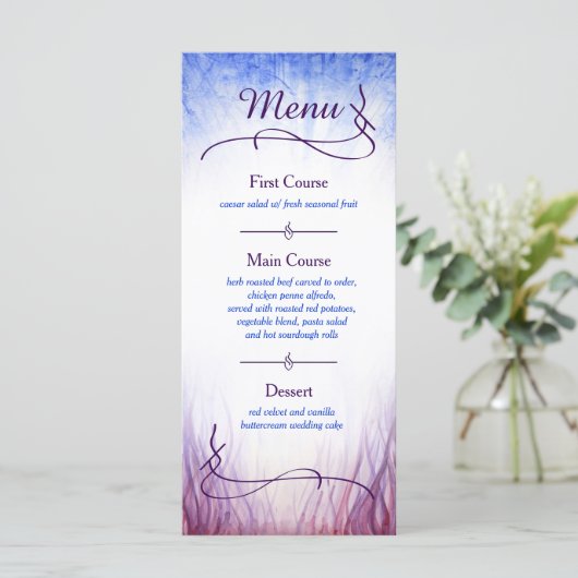 Fire and Ice Theme Custom Menu - Waterverf (Staand voorkant)