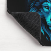 Fire and Ice Wolf – Blue Red Elemental Animal Muismat (Hoek)