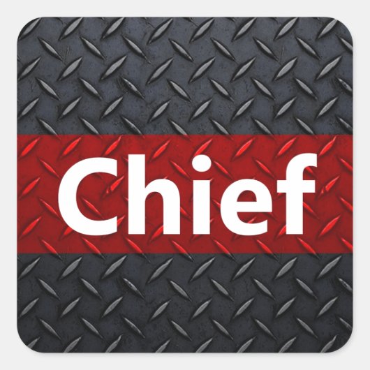 Fire and Rescue Diamond Bord Vierkante Sticker (Voorkant)
