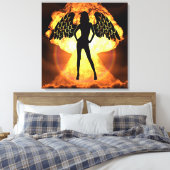 Fire Angel Canvas Afdruk (Insitu (Slaapkamer))