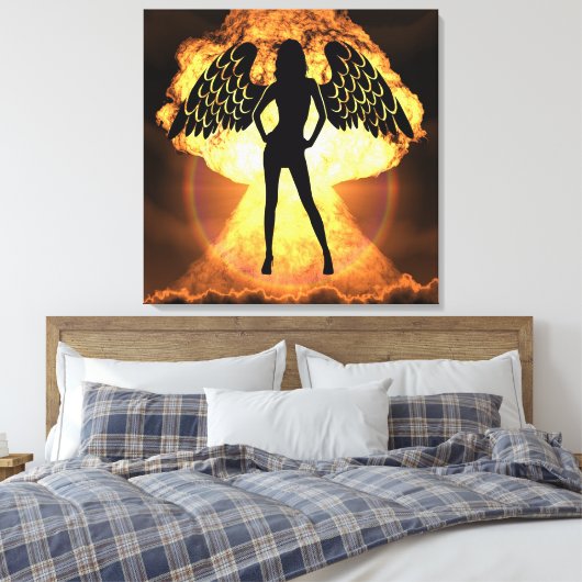 Fire Angel Canvas Afdruk (Insitu (Slaapkamer))