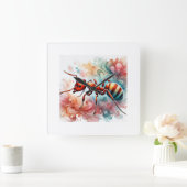 Fire ant 200924AREF105 - Watercolor Vierkante Klok (Huis)