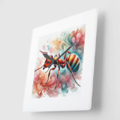 Fire ant 200924AREF105 - Watercolor Vierkante Klok (Hoek)