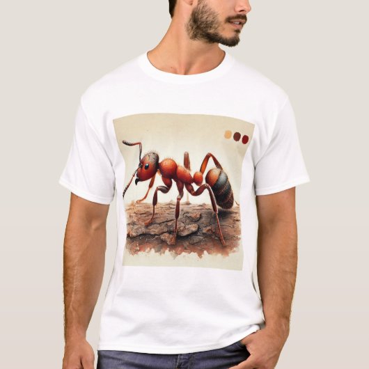 Fire ant dorsal view 041024IREF238 - Watercolor T-shirt (Voorkant)