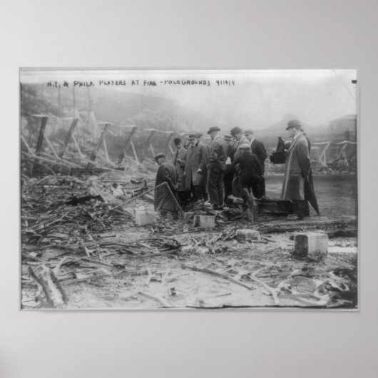 FIRE at Polo Grounds, New York 1911 Poster (Voorkant)