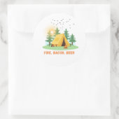 Fire. Bacon. Bier. – Camping Sticker (Tas)