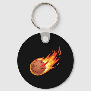Fire Ball Basketbal Shot is vuur en maakt games Sleutelhanger