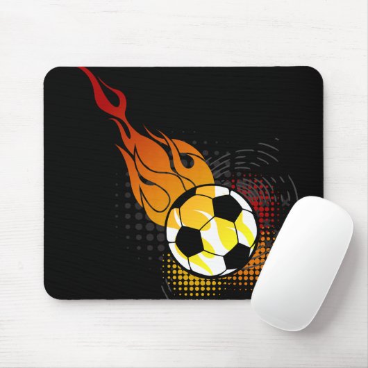 Fire Ball Soccer Mousepad Muismat (Met muis)