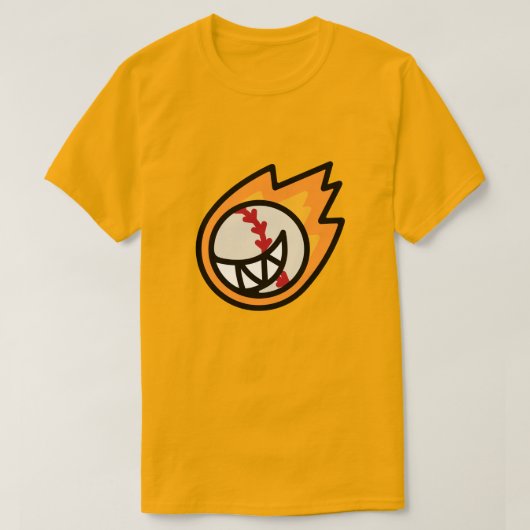 Fire Baseball Smile T-Shirt  (Design voorkant)