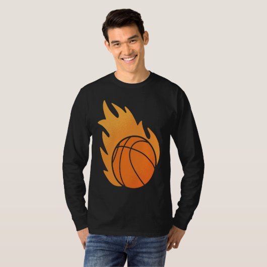 Fire Basketball T-shirt (Voorkant volledig)