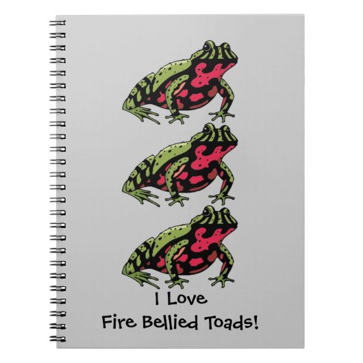 Fire Bellied Toad Love (aanpasbaar) Notitieboek (Voorkant)