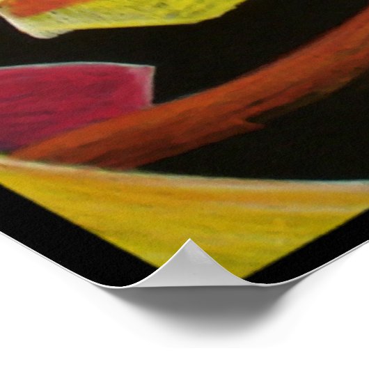 Fire - Black Art Print (Hoek)