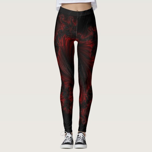 Fire Black Leggings (Voorkant)