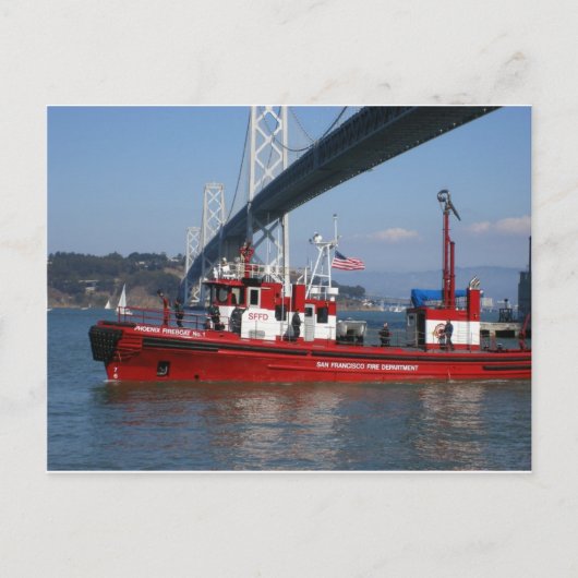 Fire Boat One - San Francisco Briefkaart (Voorkant)