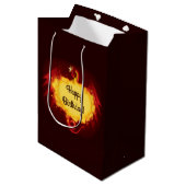 Fire Breading Dragon Middelgrote Gift Bag Medium Cadeauzakje (Voorkant Gekanteld)