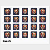 Fire Breather Design Vierkante Sticker (Vel)
